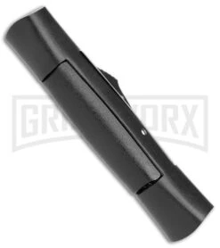 AKC 007 Concord Black OTF Automatic Knife - Satin Dagger -AKC Knives Shop AKC 007 Concord Auto Black Satin Dagger BHQ 158279 jr side large