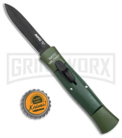 AKC 007 Concord NATO Military OD Green OTF Automatic Knife - Black Dagger -AKC Knives Shop AKC 007 Concord NATO Military OTF Auto OD Green Black Dagger BHQ 158254 jr bottlecap large