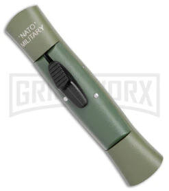 AKC 007 Concord NATO Military OD Green OTF Automatic Knife - Satin Flat -AKC Knives Shop AKC 007 Concord NATO Military OTF Auto OD Green Satin Flat BHQ 173565 jr spine large