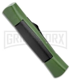 AKC Concord NATO Military Green/Black OTF Automatic Knife - Satin Flat -AKC Knives Shop AKC 007 Concord NATO Military OTF Automatic Knife Green Black 2.75 Satin Flat BHQ 33952 LS Side large