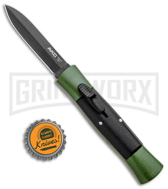 AKC 007 Concord Green/Black OTF Automatic Knife - Dagger Black 6 AKC 007 Concord Green/Black OTF Automatic Knife - Dagger Black - Image 4