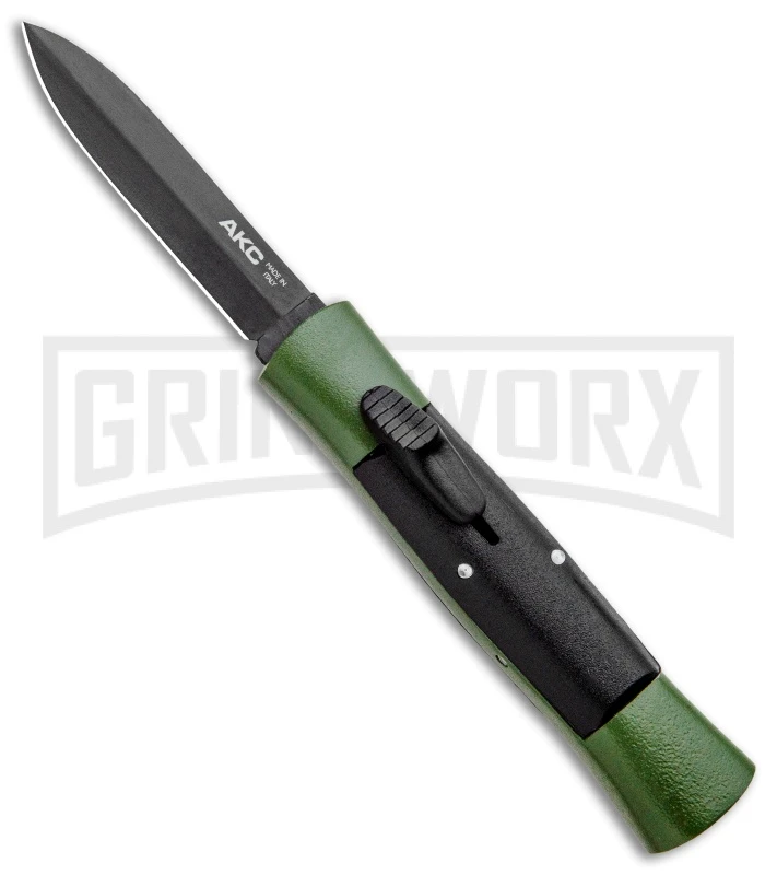 AKC 007 Concord Green/Black OTF Automatic Knife - Dagger Black 3 AKC 007 Concord Green/Black OTF Automatic Knife - Dagger Black