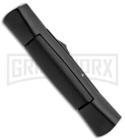 AKC Concord Black OTF Automatic Knife - Dagger Satin -AKC Knives Shop AKC 007 Concord OTF Black Satin Dagger GX 30503 jr side large