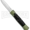 AKC 007 Concord Green/Black OTF Automatic Knife - Dagger Satin -AKC Knives Shop AKC 007 Concord OTF Green Satin Dagger GX 30502 jr large