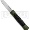 AKC 007 Concord Green/Black OTF Automatic Knife - Flat Satin -AKC Knives Shop AKC 007 Concord OTF Green Satin Flat GX 30501 jr large