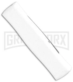 AKC Minion Concord White/Black OTF Automatic Knife - Spear Point Satin Plain 8 AKC Minion Concord White/Black OTF Automatic Knife - Spear Point Satin Plain -AKC Knives Shop AKC 007 Mini Concord OTF Auto White Black Satin BHQ 135712 jr side large