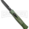 AKC 077 Concord NATO Military Green OTF Automatic Knife - Black Plain -AKC Knives Shop AKC 077 Concord OTF Auto NATO Military Green Black Flat BHQ 50796 jr large