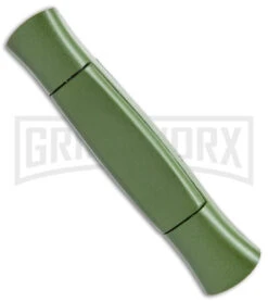 AKC 077 Concord NATO Military Green OTF Automatic Knife - Black Plain -AKC Knives Shop AKC 077 Concord OTF Auto NATO Military Green Black Flat BHQ 50796 jr side large