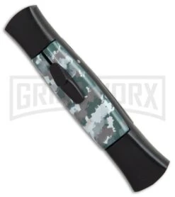 AKC 077 Concord Arctic Camo OTF Automatic Knife - Flat Grind Black Plain -AKC Knives Shop AKC 077 concord arctic camo black plain BP 19006 er side large