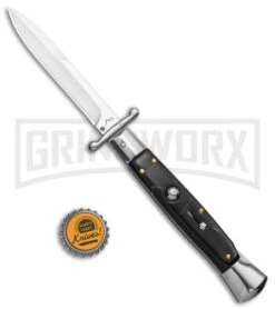 AKC 10" Italian Stiletto Swinguard Sim Horn Automatic Knife - Bayonet -AKC Knives Shop AKC 10in Italian Swinguard Sim Horn Auto Bayo BHQ 138553 jr bottlecap large