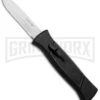 AKC 777 Blackfinger Black OTF Automatic Knife - Dagger Satin Plain -AKC Knives Shop AKC 777 Blackfinger Dagger OTF Auto Black Satin BHQ 50807 jr large