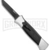 AKC 777 Blackfinger Brushed Aluminum OTF Automatic Knife - Black Tanto 1 AKC 777 Blackfinger Brushed Aluminum OTF Automatic Knife - Black Tanto -AKC Knives Shop AKC 777 Blackfinger OTF Auto Brushed Aluminum Black Black Tanto BHQ 153398 jr large