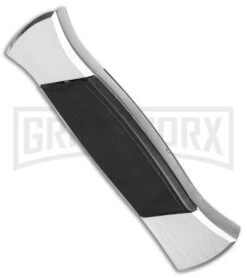 AKC 777 Blackfinger Brushed Aluminum OTF Automatic Knife - Black Tanto -AKC Knives Shop AKC 777 Blackfinger OTF Auto Brushed Aluminum Black Black Tanto BHQ 153398 jr side large