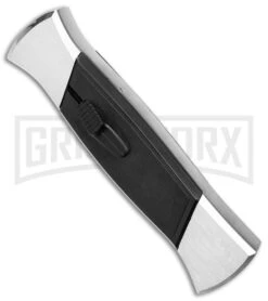 AKC 777 Blackfinger Brushed Aluminum OTF Automatic Knife - Black Tanto -AKC Knives Shop AKC 777 Blackfinger OTF Auto Brushed Aluminum Black Black Tanto BHQ 153398 jr spine large
