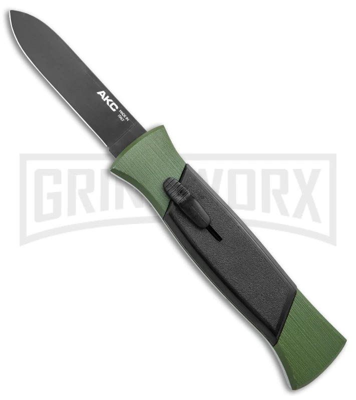 AKC 777 Blackfinger Green/Black OTF Automatic Knife - Black Plain 3 AKC 777 Blackfinger Green/Black OTF Automatic Knife - Black Plain