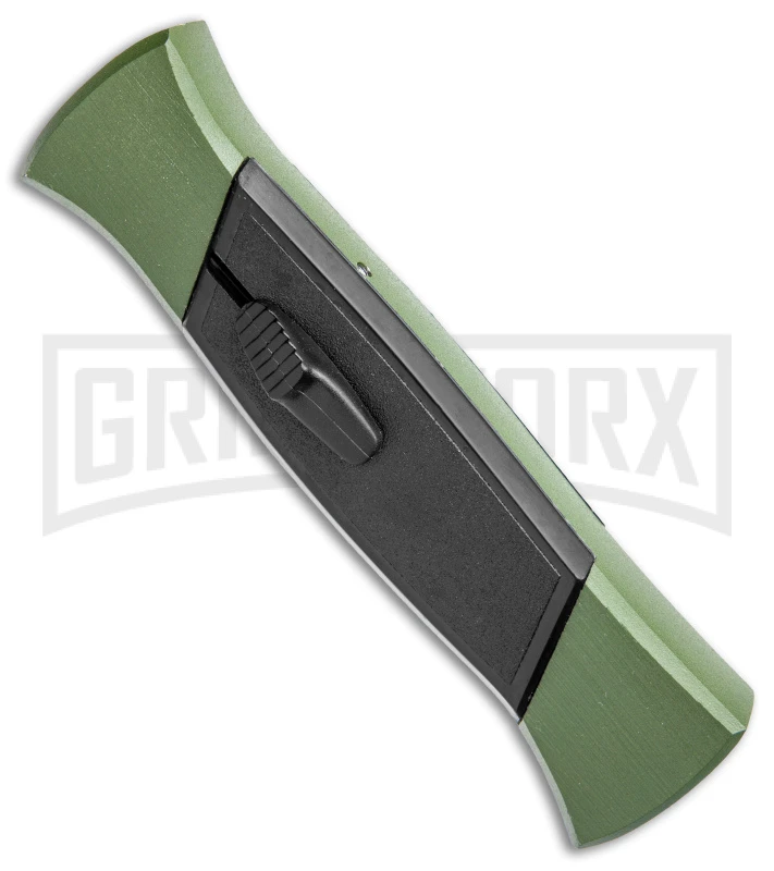 AKC 777 Blackfinger Green/Black OTF Automatic Knife - Black Plain 4 AKC 777 Blackfinger Green/Black OTF Automatic Knife - Black Plain - Image 2