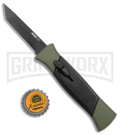 AKC 777 Blackfinger Green/Black OTF Automatic Knife - Black Tanto 9 AKC 777 Blackfinger Green/Black OTF Automatic Knife - Black Tanto -AKC Knives Shop AKC 777 Blackfinger OTF Auto Green Black Black Tanto BHQ 153513 jr bottlecap large