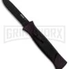 AKC 777 Blackfinger Sim Carbon Fiber OTF Automatic Knife - Black Plain 1 AKC 777 Blackfinger Sim Carbon Fiber OTF Automatic Knife - Black Plain -AKC Knives Shop AKC 777 Blackfinger Sim Carbon Fiber Black Flat BHQ 90290 er large