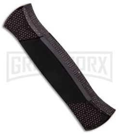 AKC 777 Blackfinger Sim Carbon Fiber OTF Automatic Knife - Black Plain -AKC Knives Shop AKC 777 Blackfinger Sim Carbon Fiber Black Flat BHQ 90290 er side large