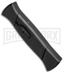 AKC 777 Blackfinger Black OTF Automatic Knife - Stonewash Tanto -AKC Knives Shop AKC 777 Blackfinger Tanto OTF Auto Black SW BHQ 87413 jr spine 2 large