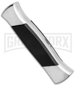 AKC 777 Blackfinger Brushed Aluminum OTF Automatic Knife - SW Tanto -AKC Knives Shop AKC 777 Blackfinger Tanto OTF Auto Brushed Aluminum SW BHQ 87412 jr side 2 large