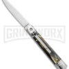 AKC 8" Italian Stiletto Leverlock Automatic Knife - Flat Grind 1 AKC 8" Italian Stiletto Leverlock Automatic Knife - Flat Grind -AKC Knives Shop AKC 8in Italian Stiletto LL Auto Flat Grind GX 15871 jr large