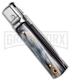 AKC Knives Shop -AKC Knives Shop AKC Classic Leverlock Brazilian Horn BHQ 50889 ns side large