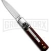 AKC 6" Mini Classic Lever Lock Cocobolo Automatic Knife - Satin Plain -AKC Knives Shop AKC Classic Leverlock Cocobolo BHQ 50891 ns large