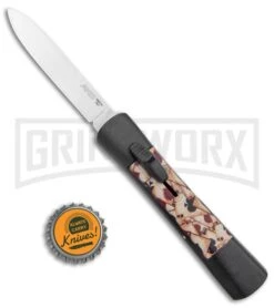 AKC Concord Aces OTF Automatic Knife - Flat Grind Plain -AKC Knives Shop AKC Concord Aces OTF Auto Satin BHQ 135715 jr bottlecap large