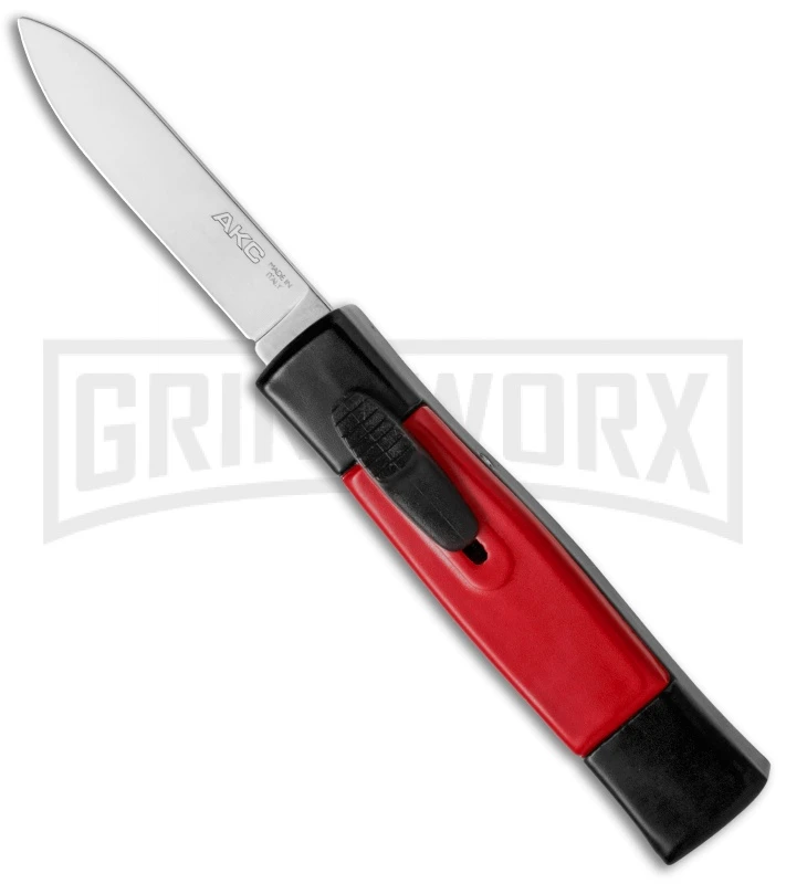AKC Minion Concord Black/Red OTF Automatic Knife - Dagger Satin Plain 3 AKC Minion Concord Black/Red OTF Automatic Knife - Dagger Satin Plain