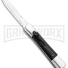 AKC Concord Polish/Black OTF Automatic Knife - Dagger Satin Plain 1 AKC Concord Polish/Black OTF Automatic Knife - Dagger Satin Plain -AKC Knives Shop AKC Concord Dagger OTF Auto Polish Black Satin BHQ 92038 jr large