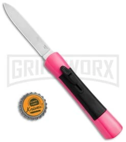 AKC Concord Hot Pink OTF Automatic Knife - Satin Plain -AKC Knives Shop AKC Concord Dagger OTF Hot Pink BHQ 72006 jr bottlecap 2 large