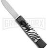 AKC Minion Concord Zebra OTF Automatic Knife - Flat Grind Satin Plain -AKC Knives Shop AKC Concord Minion Zebra Flat Satin BP 18948 jr 2 large