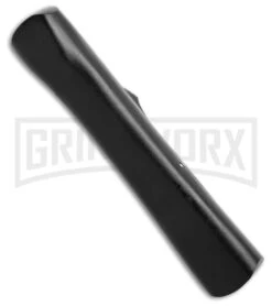 AKC Concord Snake OTF Automatic Knife - Flat Grind Black Drop Point Plain -AKC Knives Shop AKC Concord OTF Automatic Knife Snake 3.25in Black Flat BHQ 184001 hd side large