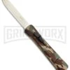 AKC Concord Camo Rubber OTF Automatic Knife - Gold Plain
