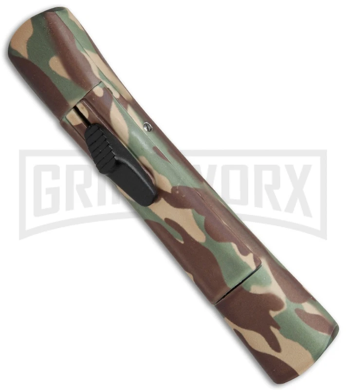 AKC Concord Camo Rubber OTF Automatic Knife - Gold Plain 4 AKC Concord Camo Rubber OTF Automatic Knife - Gold Plain - Image 2