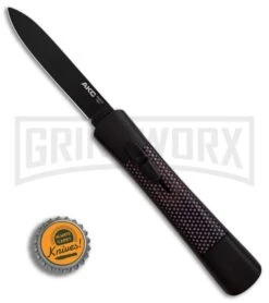 AKC Concord Sim Carbon Fiber OTF Automatic Knife - Flat Black -AKC Knives Shop AKC Concord Sim Carbon Fiber black flat BHQ 90291 er bottlecap large