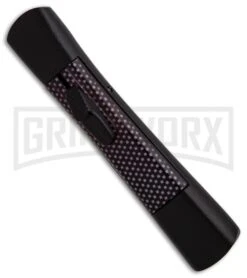 AKC Concord Sim Carbon Fiber OTF Automatic Knife - Flat Black -AKC Knives Shop AKC Concord Sim Carbon Fiber black flat BHQ 90291 er spine large