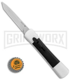AKC Concord White/Black OTF Automatic Knife - Tanto Satin Plain 9 AKC Concord White/Black OTF Automatic Knife - Tanto Satin Plain -AKC Knives Shop AKC Concord Tanto White Black Satin BHQ 90286 er bottlecap large