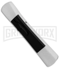 AKC Concord White/Black OTF Automatic Knife - Tanto Satin Plain 8 AKC Concord White/Black OTF Automatic Knife - Tanto Satin Plain -AKC Knives Shop AKC Concord Tanto White Black Satin BHQ 90286 er spine large