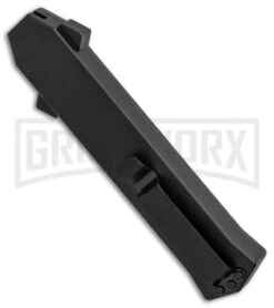 AKC F-16 Black D/A OTF Automatic Knife - Dagger Satin Plain -AKC Knives Shop AKC F 16 Black DA Dagger Satin Plain GX 30994 er side large