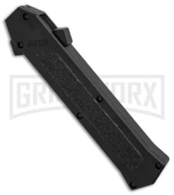 AKC F-16 Black D/A OTF Automatic Knife - Dagger Satin Plain -AKC Knives Shop AKC F 16 Black DA Dagger Satin Plain GX 30994 er spine large