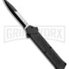 AKC F-16 Black D/A OTF Automatic Knife - Bayo Two Tone -AKC Knives Shop AKC F 16 Black DA OTF Auto Bayo TT Plain BHQ 111245 jr large