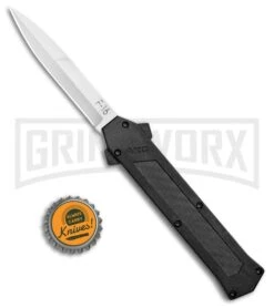 AKC F-16 D/A Bayonet OTF Automatic Knife Black Carbon Fiber (3.3" Bayo) -AKC Knives Shop AKC F 16 DA Bayo OTF Auto Black CF Bayo BHQ 102234 jr bottlecap large
