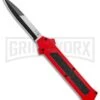 AKC F-16 Red D/A OTF Automatic Knife - Bayo Two Tone Plain -AKC Knives Shop AKC F 16 DA Bayo OTF Auto Red BHQ 112389 jr large