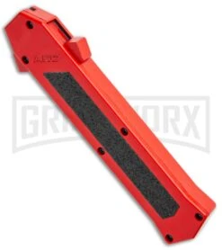 AKC F-16 Red D/A OTF Automatic Knife - Bayo Two Tone Plain 7 AKC F-16 Red D/A OTF Automatic Knife - Bayo Two Tone Plain -AKC Knives Shop AKC F 16 DA Bayo OTF Auto Red BHQ 112389 jr spine large