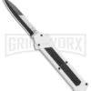 AKC F-16 White D/A OTF Automatic Knife - Bayo Two Tone Plain 2 AKC F-16 White D/A OTF Automatic Knife - Bayo Two Tone Plain -AKC Knives Shop AKC F 16 DA Bayo OTF Auto White TT BHQ 114660 jr large