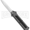 AKC F-16 Gray D/A OTF Automatic Knife - Dagger Satin Plain -AKC Knives Shop AKC F 16 DA Dagger OTF Auto Gray Satin BHQ 92691 jr large