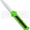 AKC F-16 Neon Green D/A OTF Automatic Knife - Dagger Satin Plain -AKC Knives Shop AKC F 16 DA Dagger OTF Auto Neon Green Satin BHQ 113380 jr large