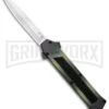 AKC F-16 OD Green Camo D/A OTF Automatic Knife - Bayo Satin Plain -AKC Knives Shop AKC F 16 DA Dagger OTF Auto OD Green Camo Satin BHQ 125319 jr large